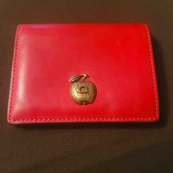Coach Handbags - Coach Red Apple Leather Wallet